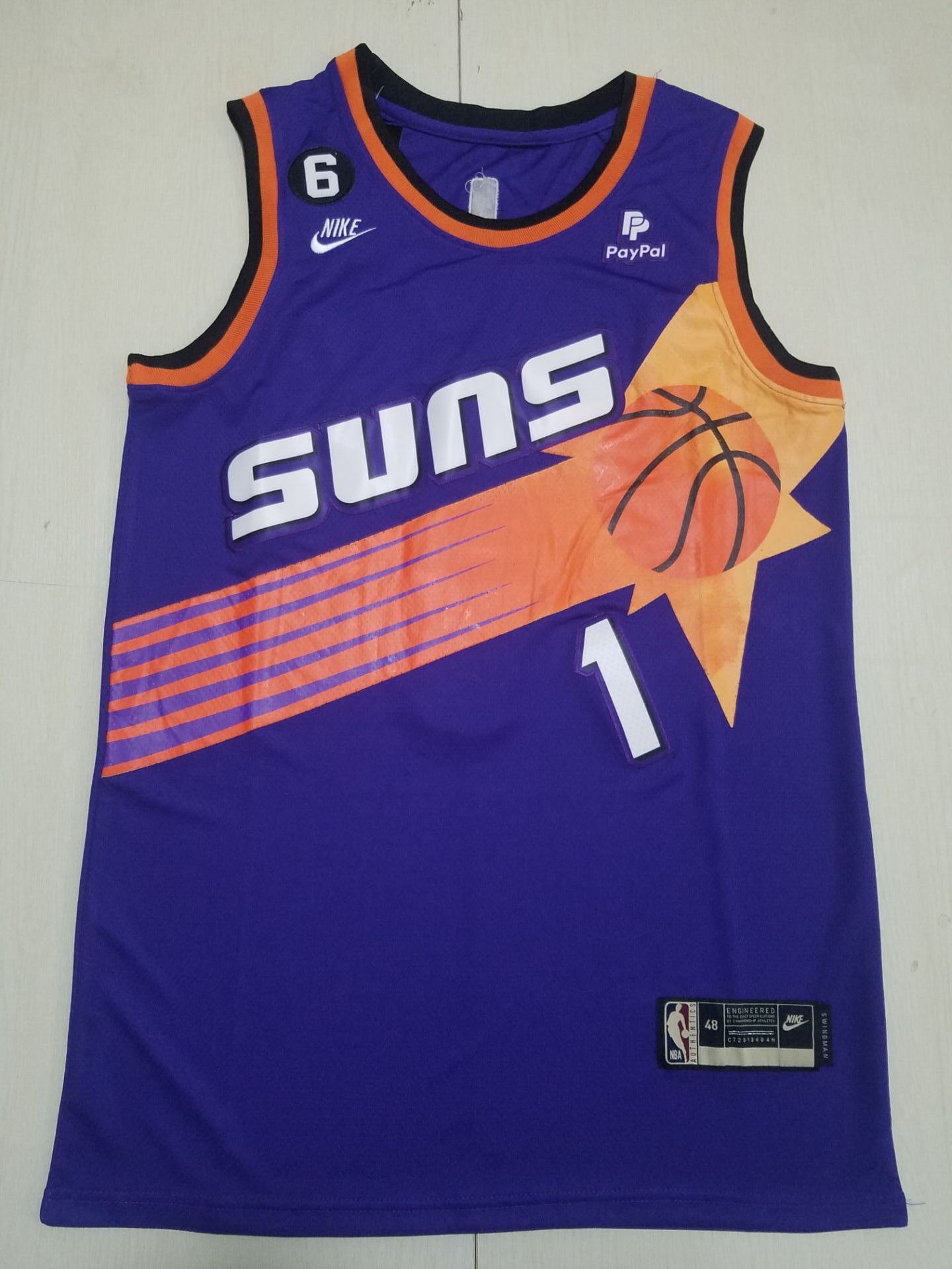 Men Phoenix Suns 1 Booker Purple Nike 2022 NBA Jersey